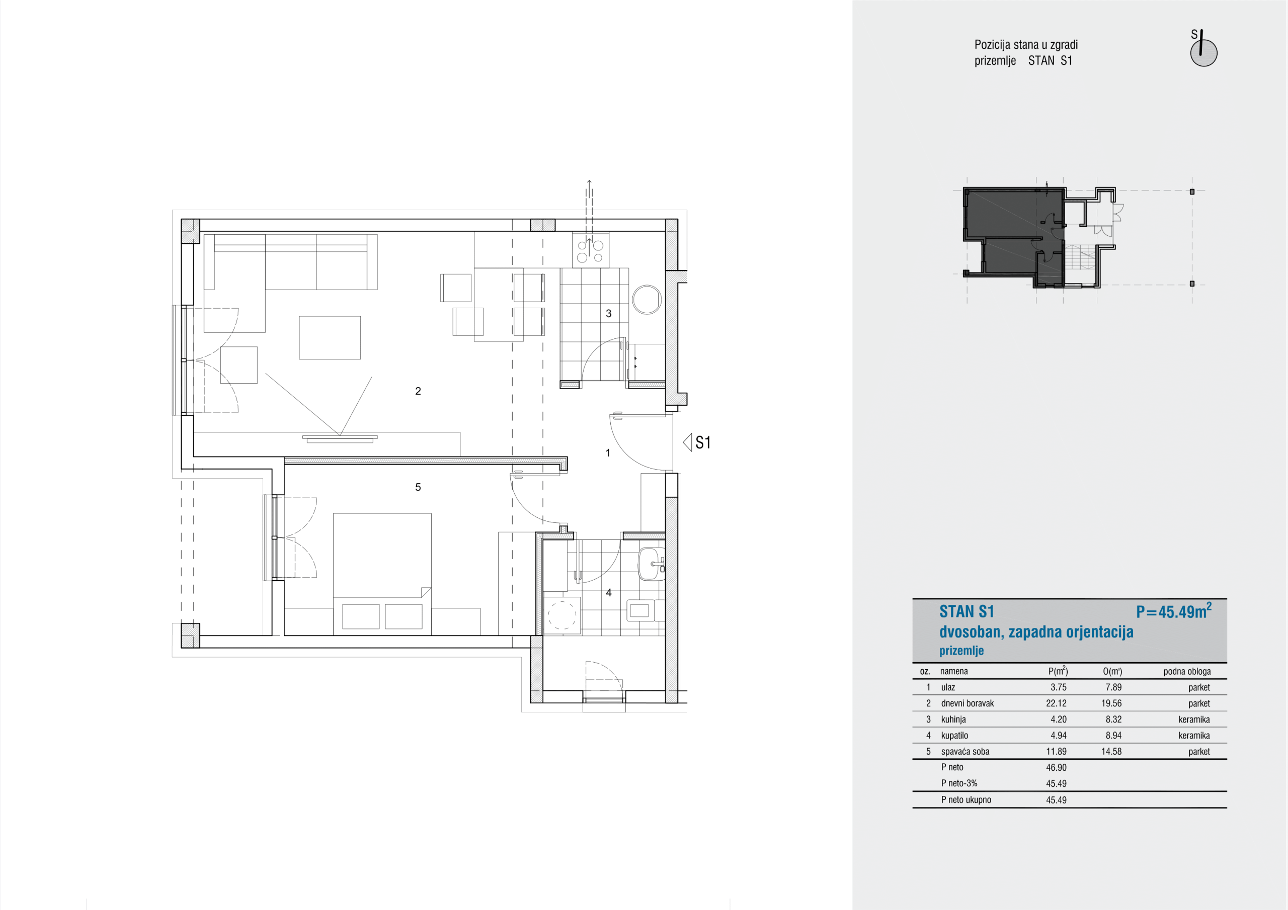 Despota Đurđa 29 – Stan S1(dvosoban)