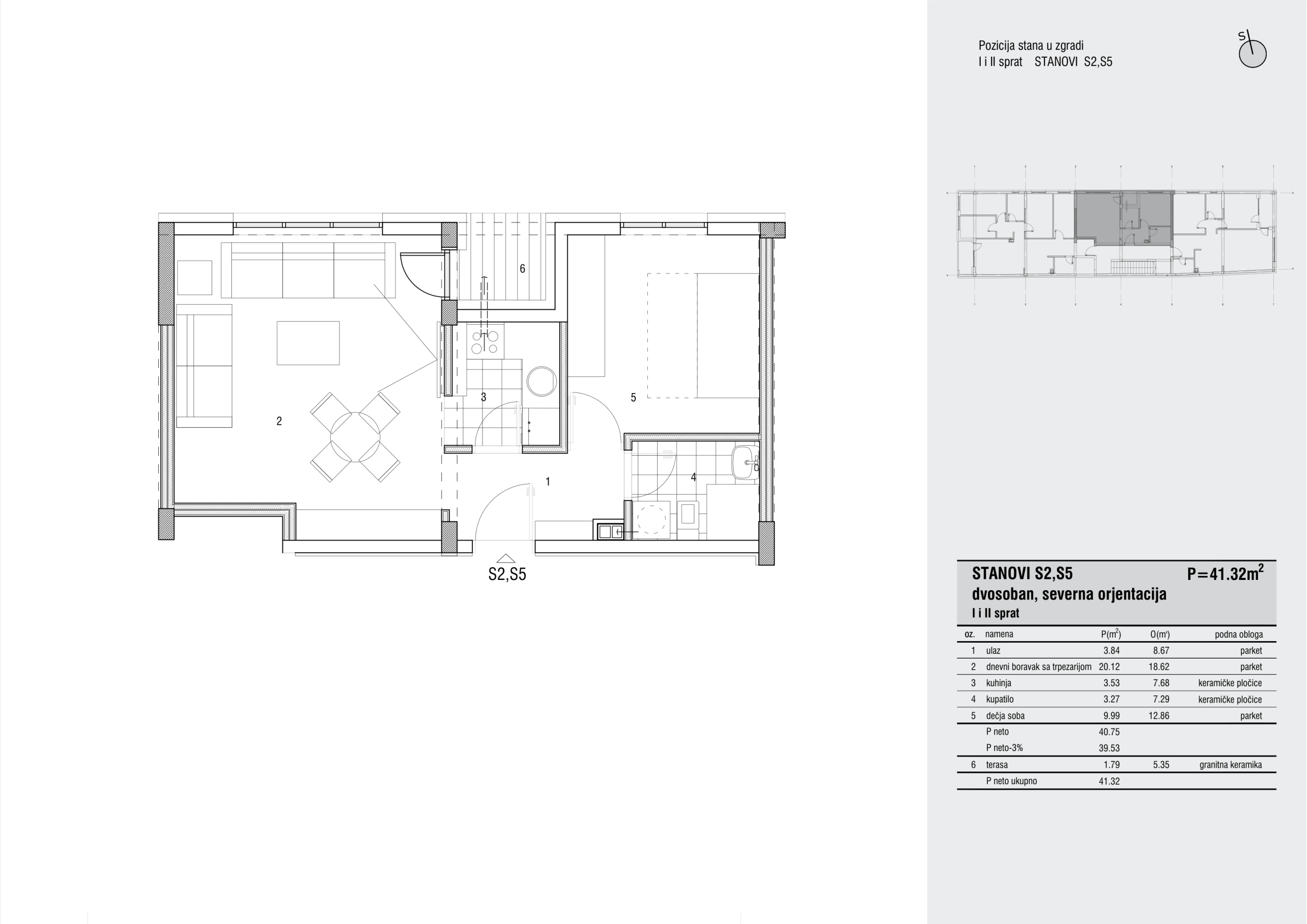 Vojvode Tankosića 12 – Stan S5(dvosoban)