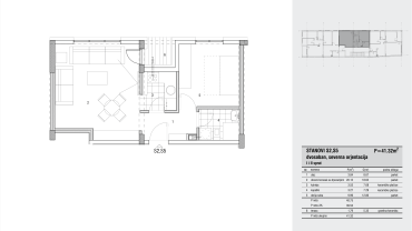 Vojvode Tankosica 12 – Apartment S2 (two rooms)