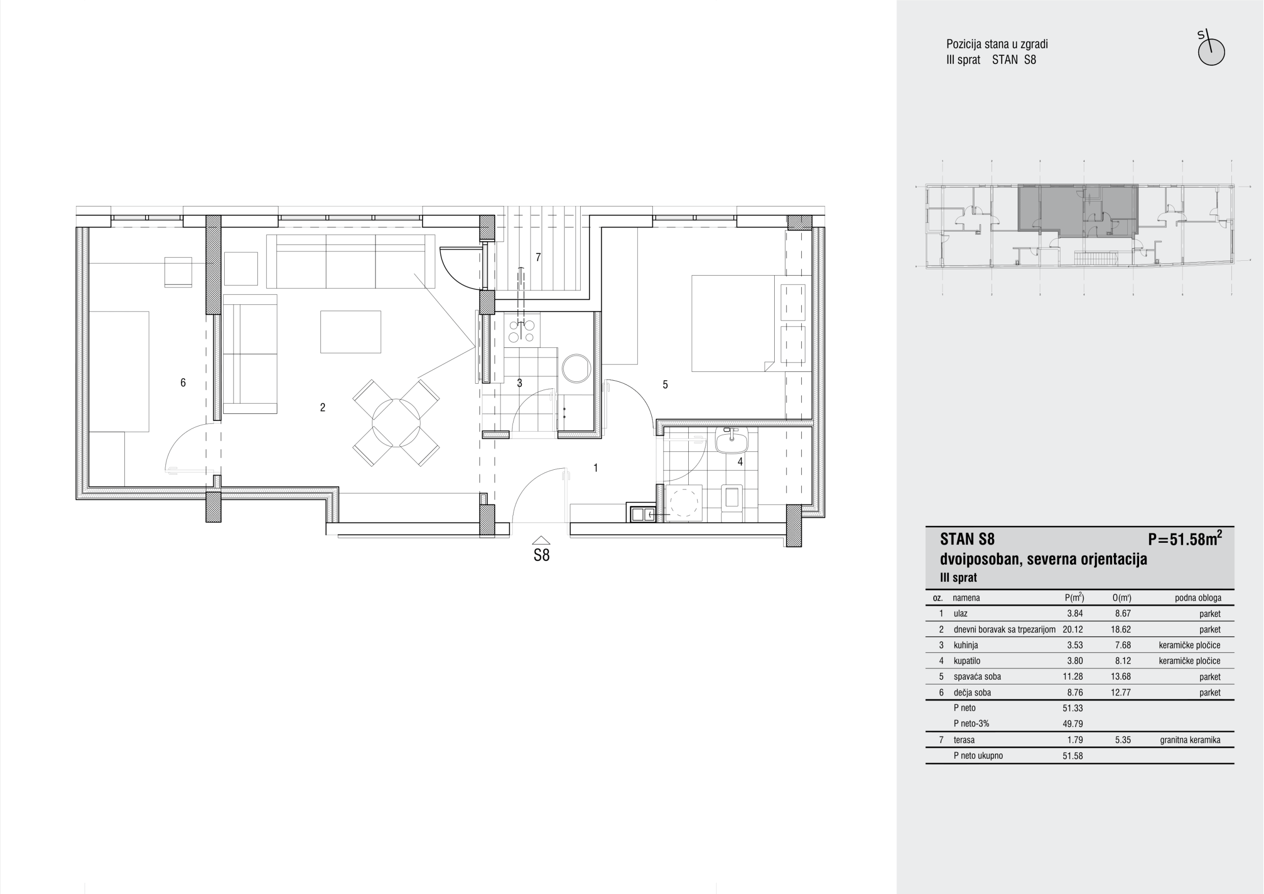 Vojvode Tankosića 12 – Stan S8(dvoiposoban)