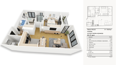 Vojvode Tankosica 12 – Apartment S12 (three rooms)