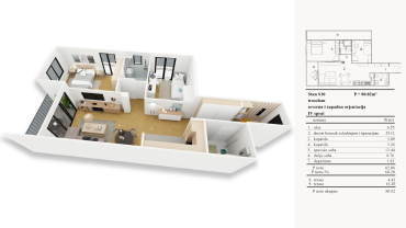 Vojvode Tankosica 12 – Apartment S10 (three rooms)